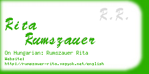 rita rumszauer business card